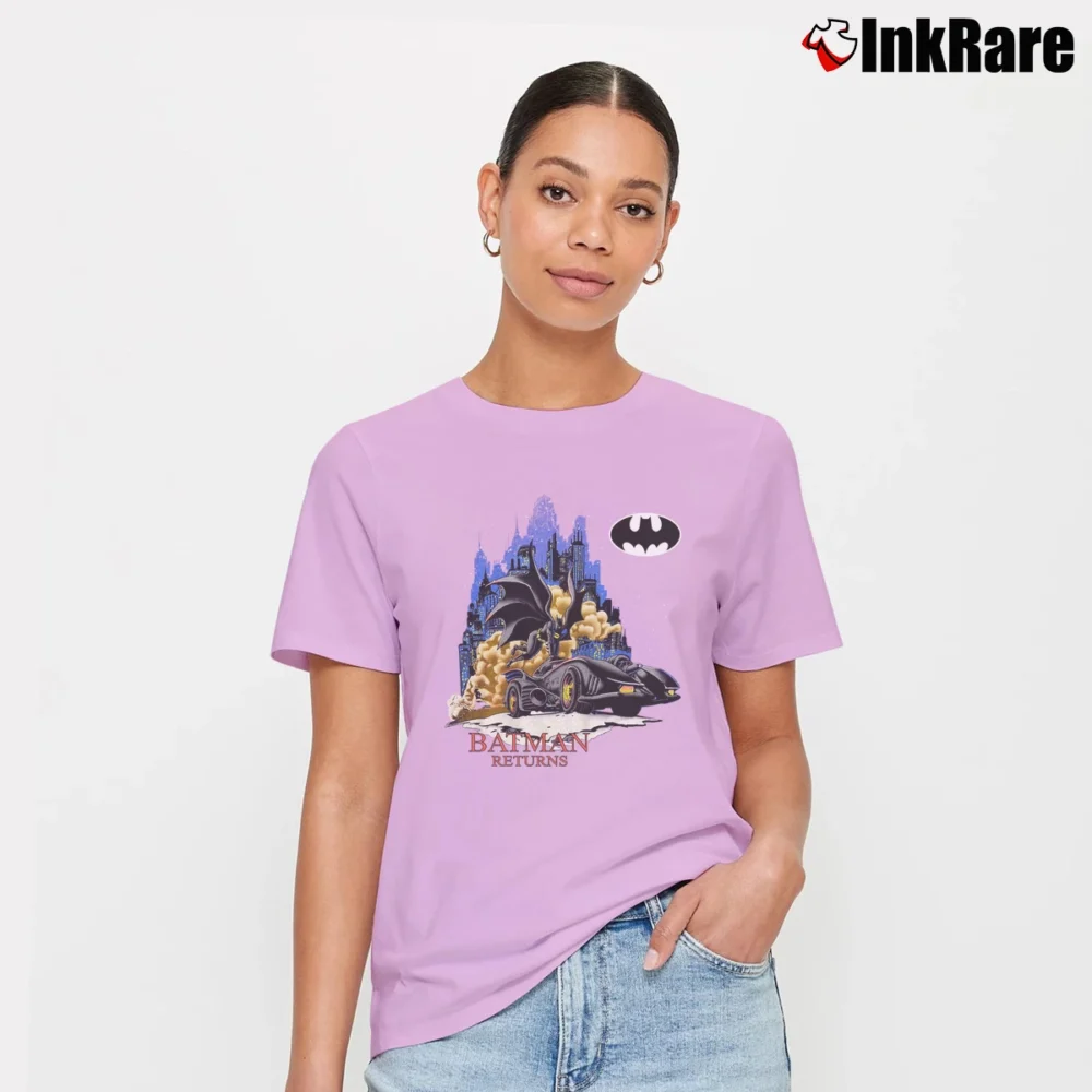Women’s 1992 Batman Returns Vintage Movie Signature T-Shirt in light pink | Soft, Flattering Fit
