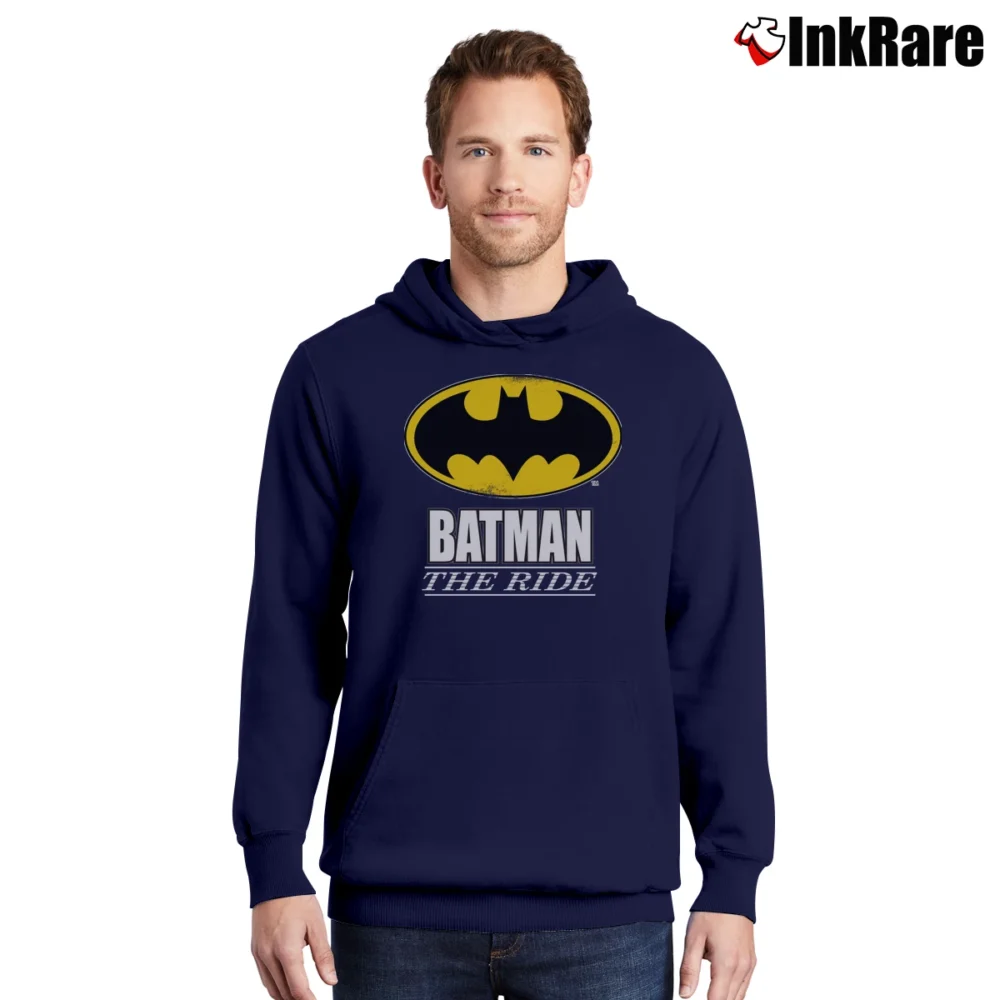 Men’s 1992 Batman The Ride Pullover Hoodie in navy | Cozy, Durable, Modern Fit