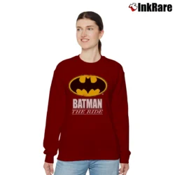 Women’s 1992 Batman The Ride Relaxed Sweatshirt in maroon | Soft, Laid-Back Vibe