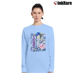 Women’s 1992 Betty Boop New York Yankees MLB Tultex Long-Sleeve Top in light blue | Sleek, Versatile, All-Season
