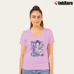 Women’s 1992 Betty Boop New York Yankees MLB Tultex V-Neck Tee in light pink | Chic Neckline, Soft Texture