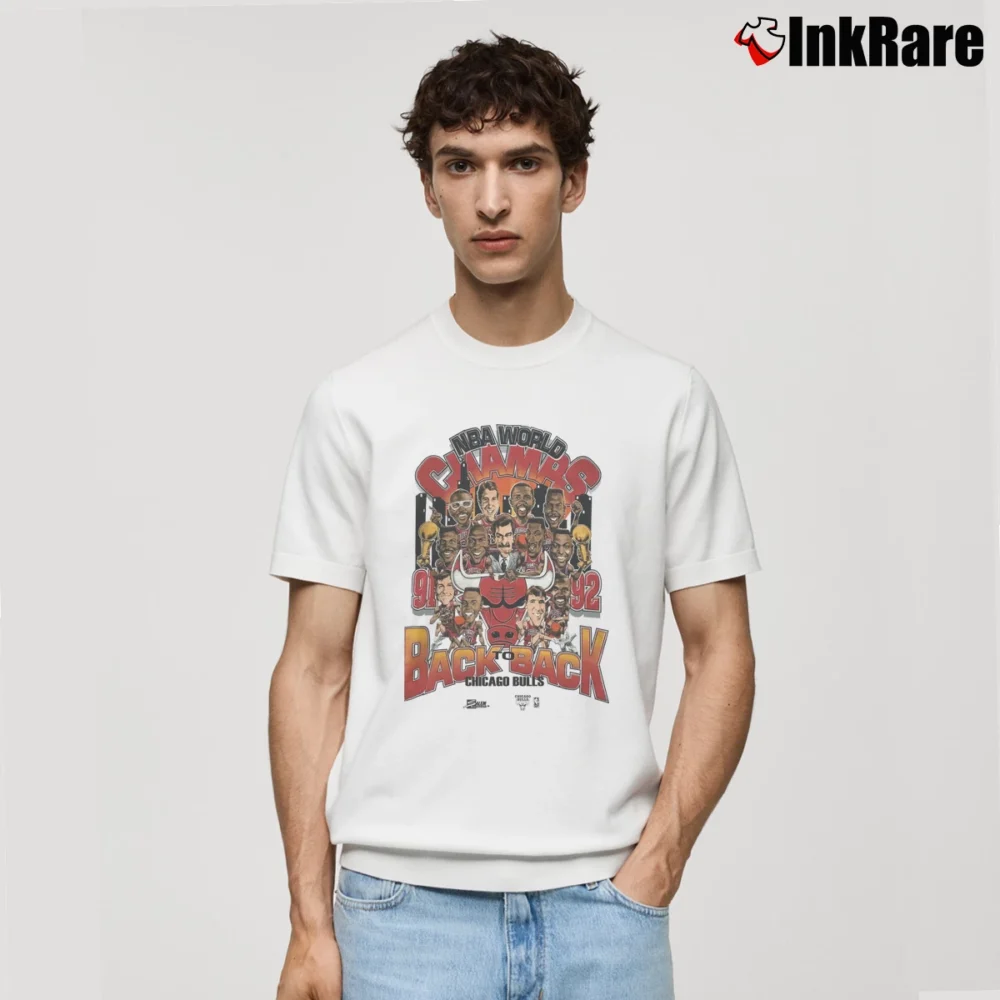 Men’s 1992 Chicago Bulls NBA Champions Cartoon Sports Fan 90s Classic T-Shirt in white | Soft, Breathable Everyday Wear