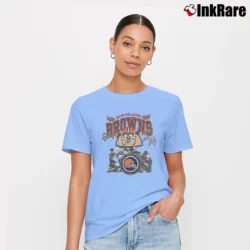Women’s 1992 Cleveland Browns Taz Looney Tunes Classic Signature T-Shirt in light blue | Soft, Flattering Fit