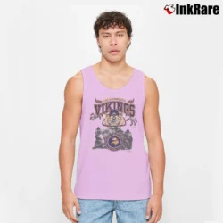 Men’s 1992 Minnesota Vikings Taz Looney Tunes NFL Tank Top in light pink | Breathable, Active-Friendly Design