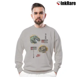 Men’s 1992 Nike Godzilla Charles Barkley Graphic Crewneck Sweatshirt in sport grey | Cozy Fabric, Clean Style