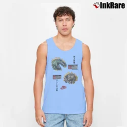 Men’s 1992 Nike Godzilla Charles Barkley Graphic Tank Top in light blue | Breathable, Active-Friendly Design