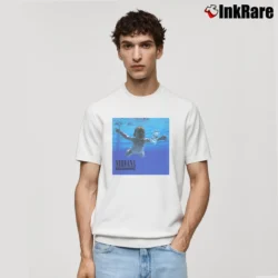 Men’s 1992 Nirvana Nevermind Album Classic T-Shirt in white | Soft, Breathable Everyday Wear