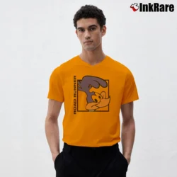 Men’s 1992 Road Runner Looney Tunes Cartoon V-Neck Tee in orange | Sharp, Breathable, Everyday Staple