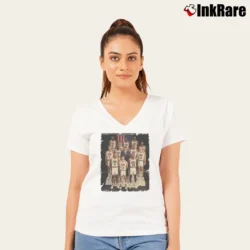 Women’s 1992 USA Basketball Dream Team V-Neck Tee in white | Chic Neckline, Soft Texture