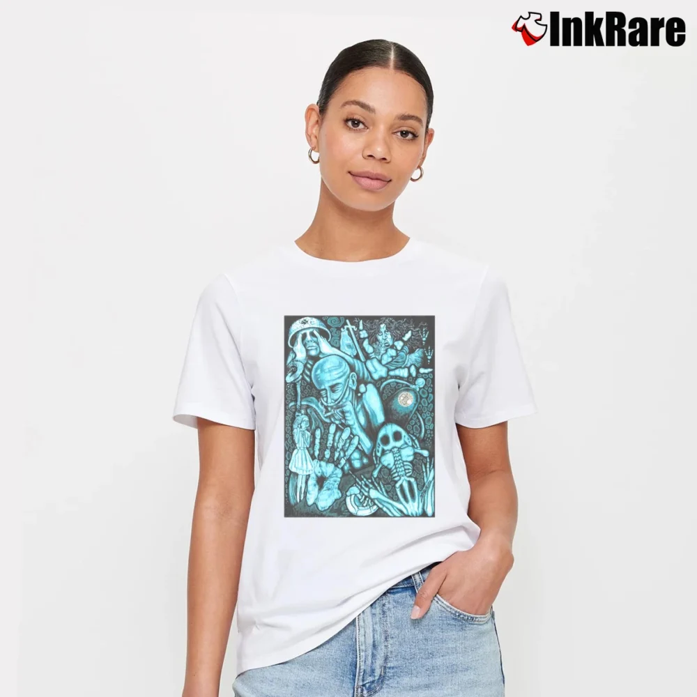Women’s 1993 Alice In Chains Concert Tour Collage Signature T-Shirt in white | Soft, Flattering Fit