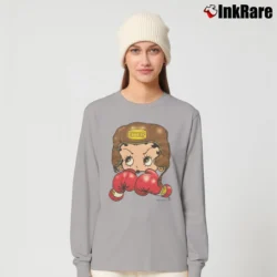 Women’s 1993 Betty Boop Boxing Long-Sleeve Top in sport grey | Sleek, Versatile, All-Season