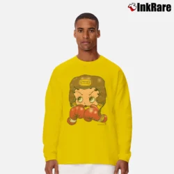 Men’s 1993 Betty Boop Boxing Long-Sleeve Shirt in yellow | Sleek, Lightweight, Year-Round Wear