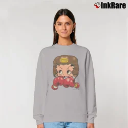 Women’s 1993 Betty Boop Boxing Relaxed Sweatshirt in sport grey | Soft, Laid-Back Vibe