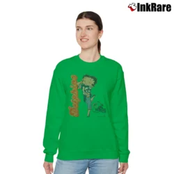 Women’s 1993 Betty Boop Miami Dolphins NFL Football Relaxed Sweatshirt in irish green | Soft, Laid-Back Vibe