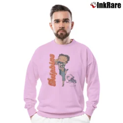 Men’s 1993 Betty Boop Miami Dolphins NFL Football Crewneck Sweatshirt in light pink | Cozy Fabric, Clean Style