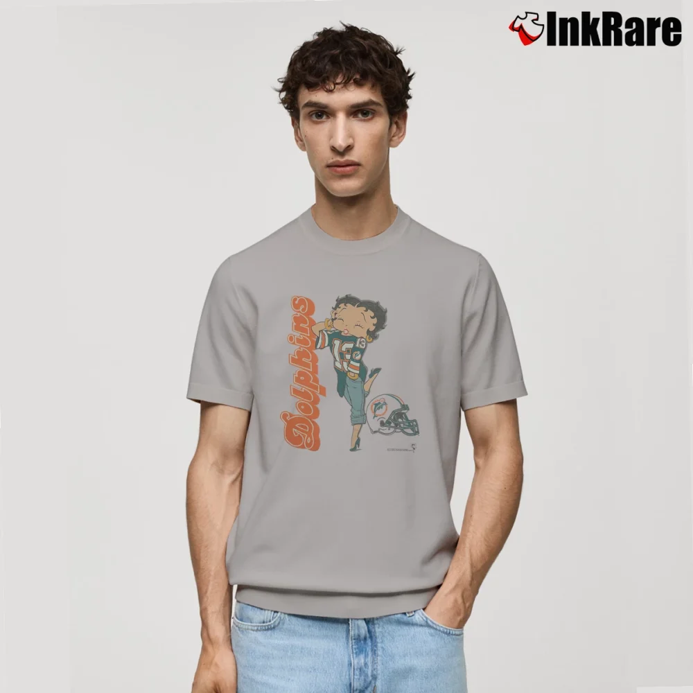 Men’s 1993 Betty Boop Miami Dolphins NFL Football Classic T-Shirt in sport grey | Soft, Breathable Everyday Wear
