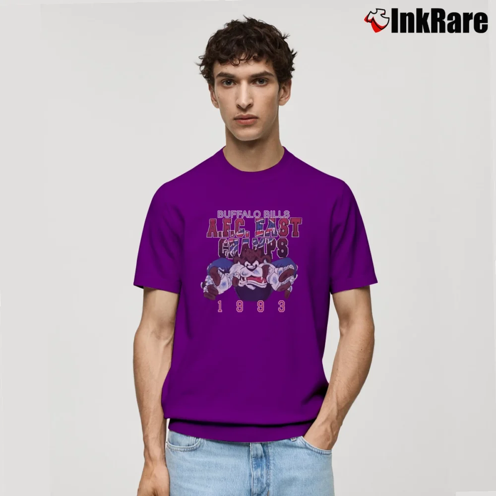 Men’s 1993 Buffalo Bills Looney Tunes Taz Champions Classic T-Shirt in purple | Soft, Breathable Everyday Wear