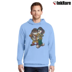 Men’s 1993 Bugs Bunny Taz Reggae Rasta Looney Tunes Pullover Hoodie in light blue | Cozy, Durable, Modern Fit