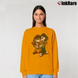 Women’s 1993 Bugs Bunny Taz Reggae Rasta Looney Tunes Relaxed Sweatshirt in orange | Soft, Laid-Back Vibe