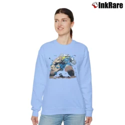 Women’s 1993 Cable X - force Wolverine Marvel Comics Relaxed Sweatshirt in light blue | Soft, Laid-Back Vibe