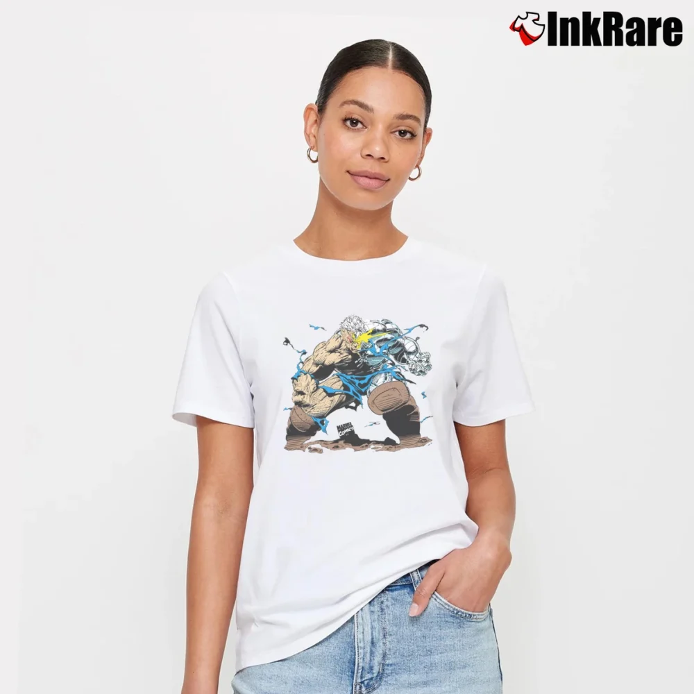 Women’s 1993 Cable X - force Wolverine Marvel Comics Signature T-Shirt in white | Soft, Flattering Fit