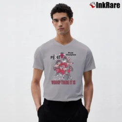 Men’s 1993 Chicago Bulls Looney Tunes 3 Peat Whoop There It Is World Champions V-Neck Tee in sport grey | Sharp, Breathable, Everyday Staple