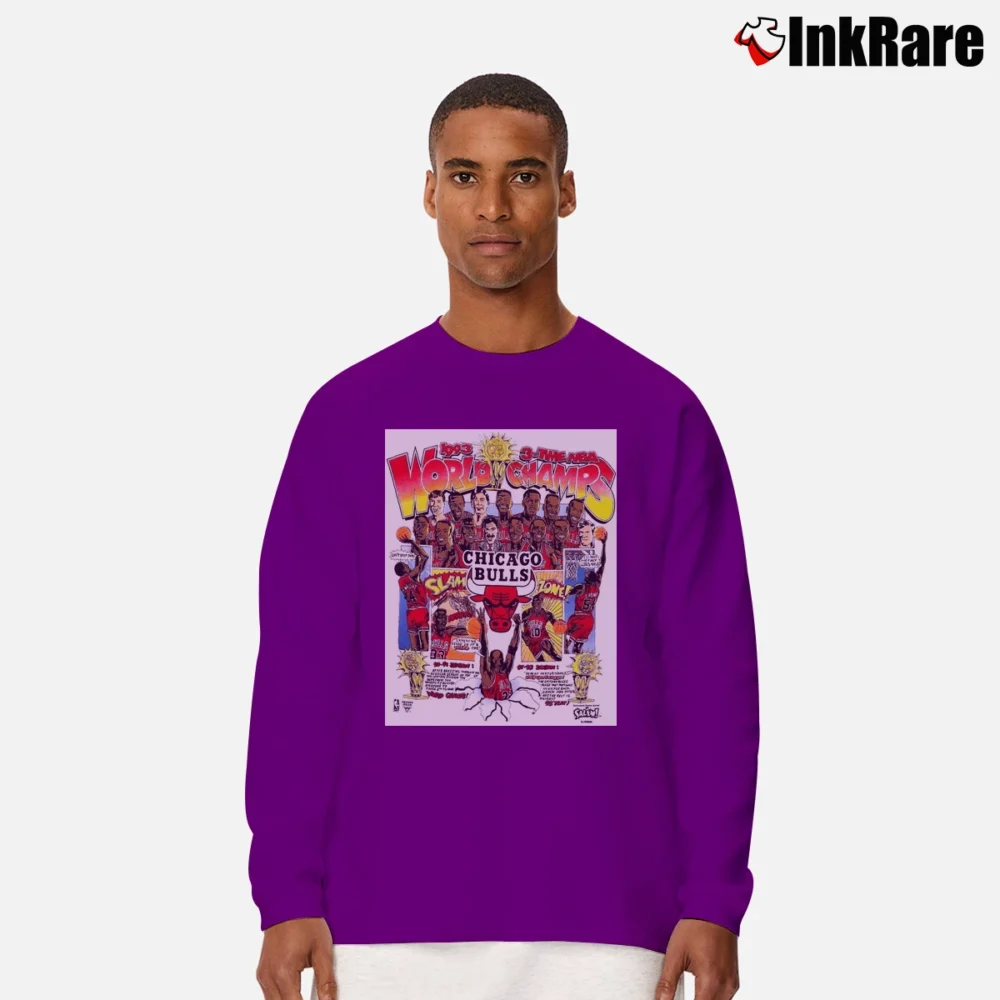 Men’s 1993 Chicago Bulls NBA Champions Long-Sleeve Shirt in purple | Sleek, Lightweight, Year-Round Wear