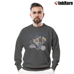 Men’s 1993 Colorado Rockies Taz Down The Pike Looney Tunes World Series Crewneck Sweatshirt in charcoal | Cozy Fabric, Clean Style