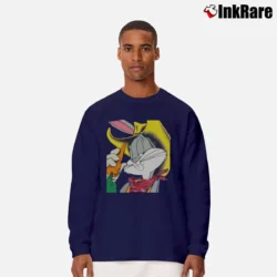 Men’s 1993 Cowboy Bugs Bunny Looney Tunes Big Face Long-Sleeve Shirt in navy | Sleek, Lightweight, Year-Round Wear