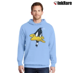 Men’s 1993 Daffy Duck Looney Tunes Pullover Hoodie in light blue | Cozy, Durable, Modern Fit
