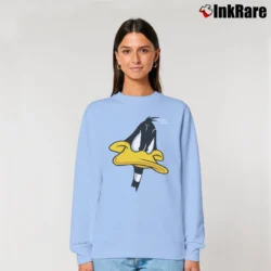 Women’s 1993 Daffy Duck Looney Tunes Relaxed Sweatshirt in light blue | Soft, Laid-Back Vibe