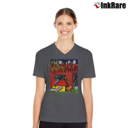 Women’s 1993 Doggystyle Snoop Dogg V-Neck Tee in charcoal | Chic Neckline, Soft Texture