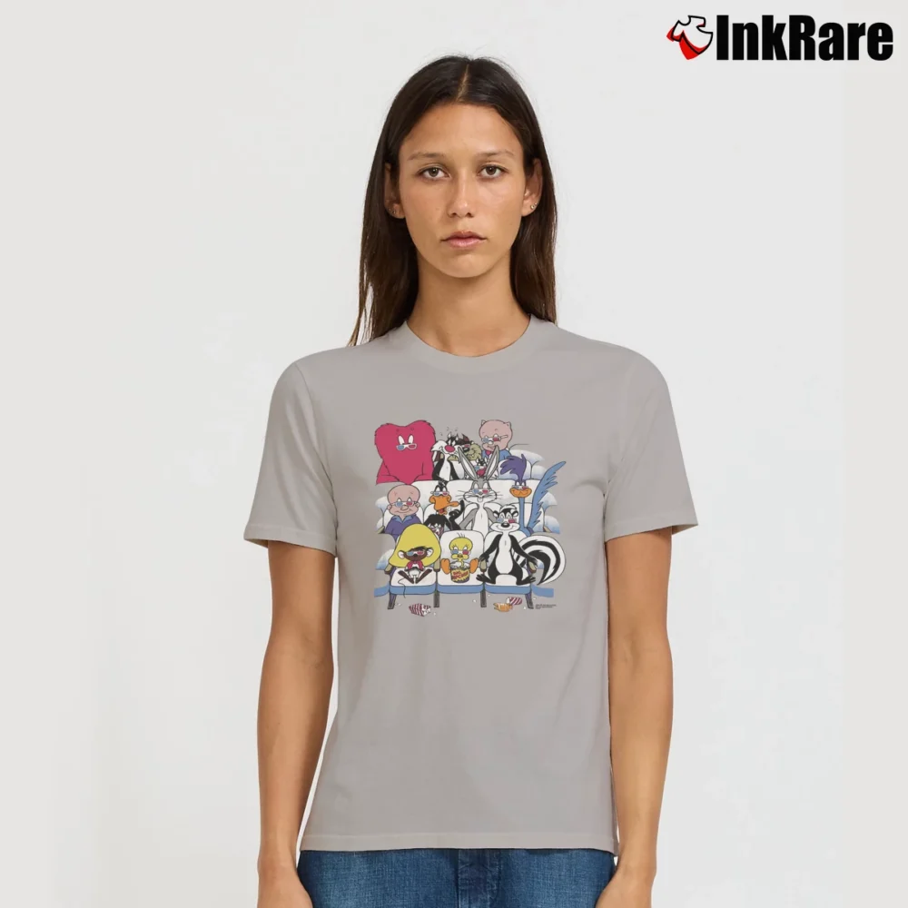 Women’s 1993 Looney Tunes Classic Cartoon Signature T-Shirt in sport grey | Soft, Flattering Fit