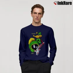 Men’s 1993 Marvin The Martian Duck Dodgers Daffy Looney Tunes Long-Sleeve Shirt in navy | Sleek, Lightweight, Year-Round Wear