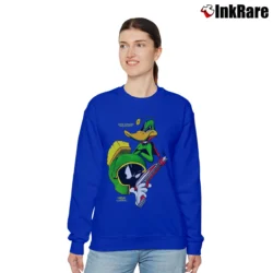 Women’s 1993 Marvin The Martian Duck Dodgers Daffy Looney Tunes Relaxed Sweatshirt in royal blue | Soft, Laid-Back Vibe