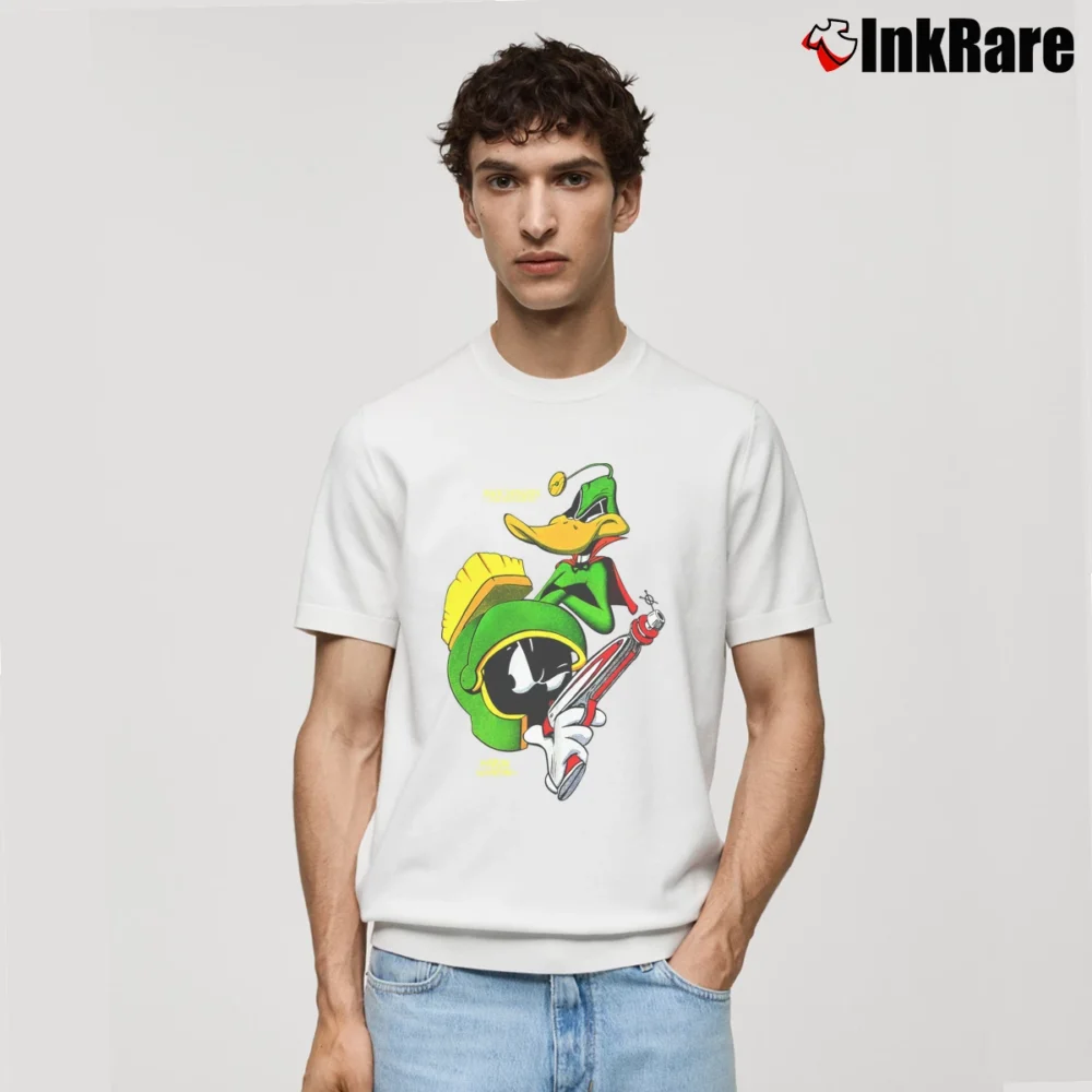 Men’s 1993 Marvin The Martian Duck Dodgers Daffy Looney Tunes Classic T-Shirt in white | Soft, Breathable Everyday Wear