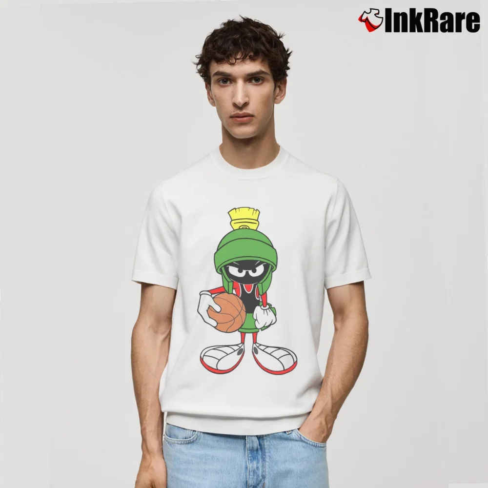 Men’s 1993 Marvin The Martian Space Jam Looney Tunes Classic T-Shirt in white | Soft, Breathable Everyday Wear