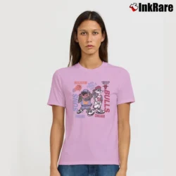 Women’s 1993 NBA Finals Looney Tunes Taz Bulls Suns Signature T-Shirt in light pink | Soft, Flattering Fit