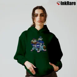 Women’s 1993 New York Giants Looney Tunes Bugs Bunny Taz Cozy Hoodie in forest green | Warm, Structured, Stylish