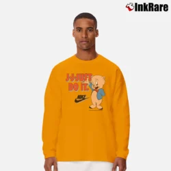 Men’s 1993 Porky Pig Looney Tunes Just Do It Classic Long-Sleeve Shirt in orange | Sleek, Lightweight, Year-Round Wear