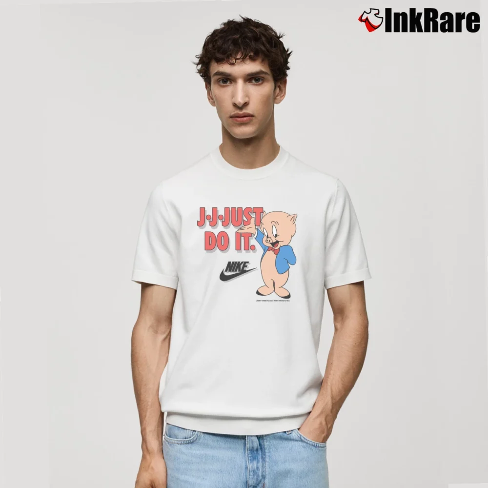Men’s 1993 Porky Pig Looney Tunes Just Do It Classic Classic T-Shirt in white | Soft, Breathable Everyday Wear