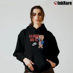 Women’s 1993 Porky Pig Looney Tunes Just Do It Cozy Hoodie in black | Warm, Structured, Stylish