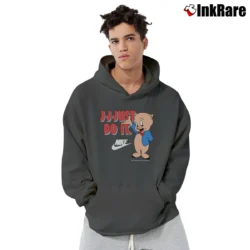 Men’s 1993 Porky Pig Looney Tunes Just Do It Pullover Hoodie in charcoal | Cozy, Durable, Modern Fit