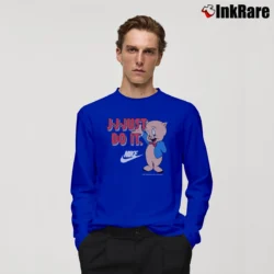 Men’s 1993 Porky Pig Looney Tunes Just Do It Long-Sleeve Shirt in royal blue | Sleek, Lightweight, Year-Round Wear