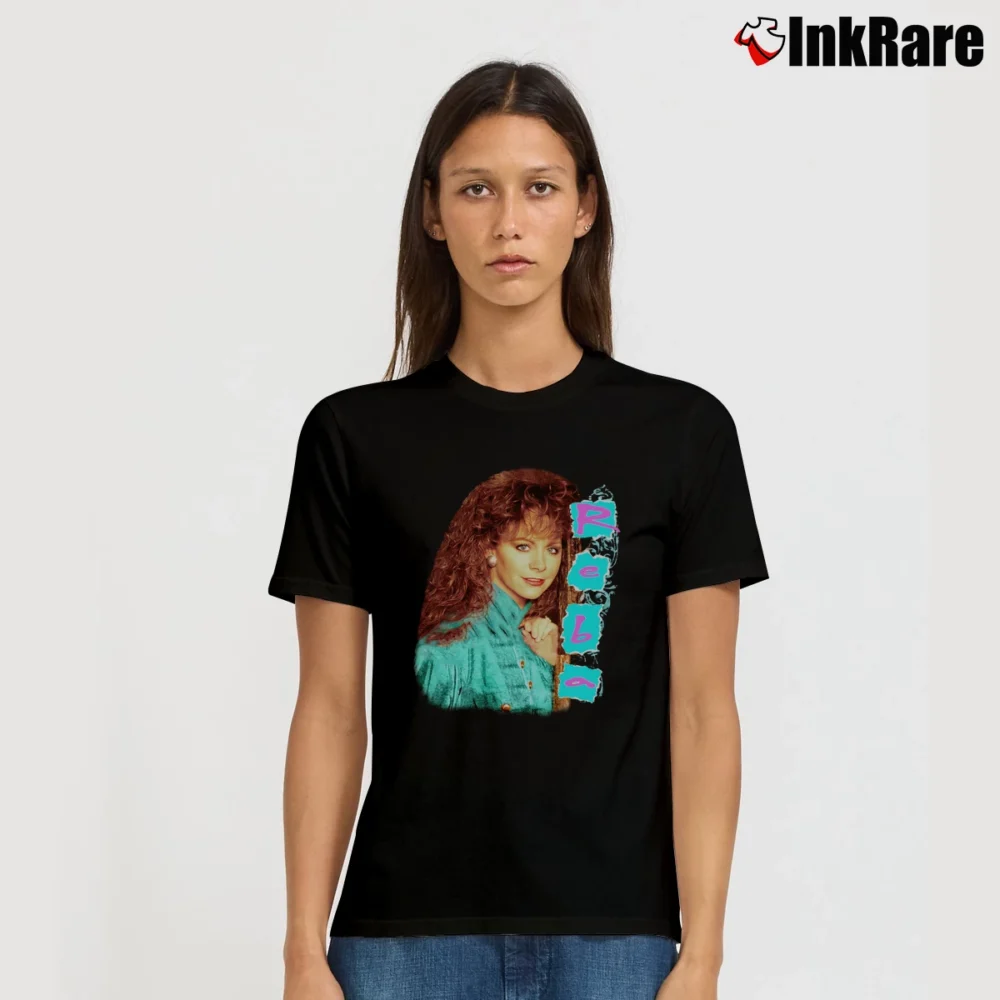 Women’s 1993 Reba Mcentire Concert Tour Album Signature T-Shirt in black | Soft, Flattering Fit