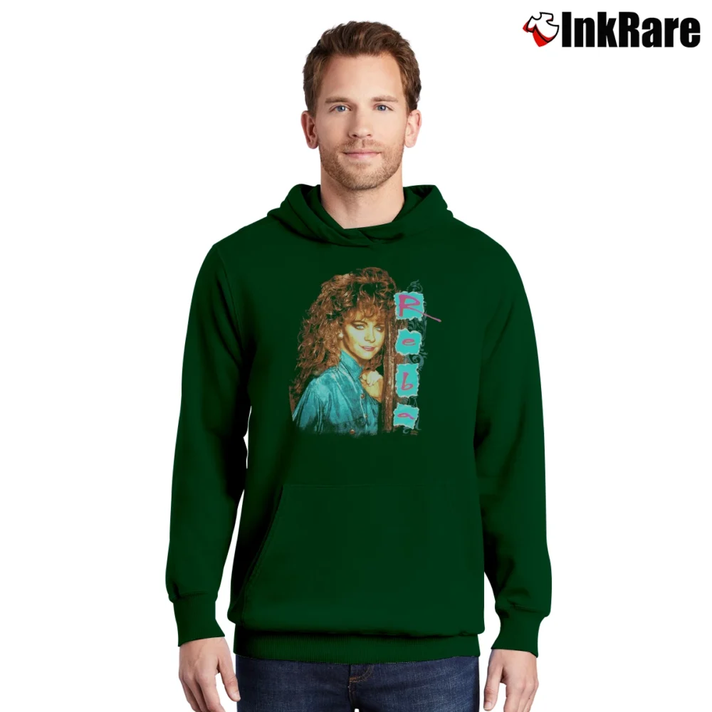 Men’s 1993 Reba Mcentire Pullover Hoodie in forest green | Cozy, Durable, Modern Fit
