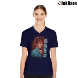 Women’s 1993 Reba Mcentire Tour V-Neck Tee in navy | Chic Neckline, Soft Texture