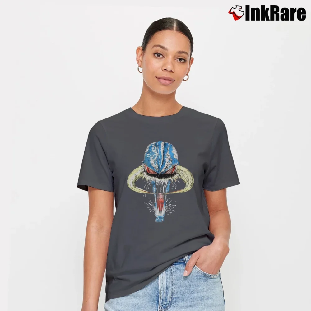 Women’s 1993 Spawn Violator Marvel Spiderman Crossover Signature T-Shirt in charcoal | Soft, Flattering Fit