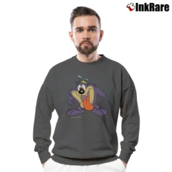 Men’s 1993 Tiny Toons Taz Tasmanian Devil Looney Tunes Crewneck Sweatshirt in charcoal | Cozy Fabric, Clean Style