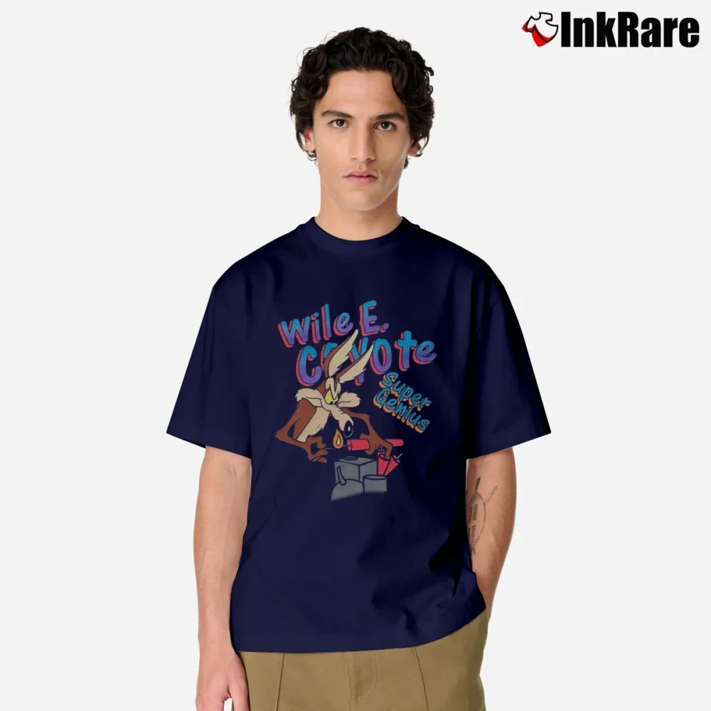 Men’s 1993 Wile E Coyote Looney Tunes Acme TNT Classic T-Shirt in navy | Soft, Breathable Everyday Wear